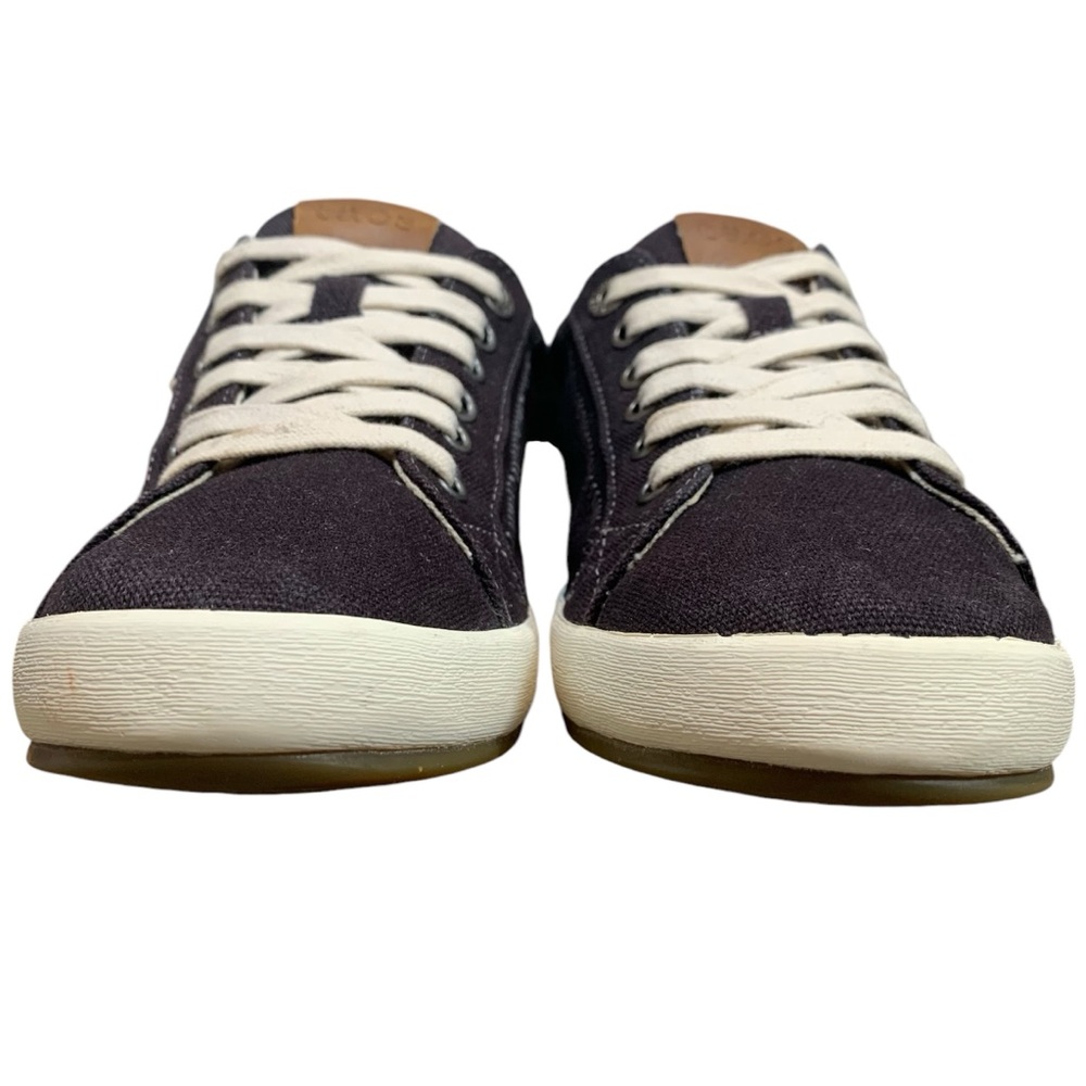 Taos Star Black/Charcoal Canvas Sneaker 8.5 Lace Up Low Top Casual Comfort Shoes - Picture 5 of 16